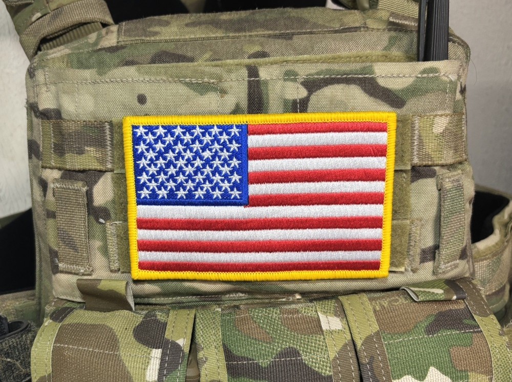 Large 5 x 3 inch USA Flag Patch - Embroidered