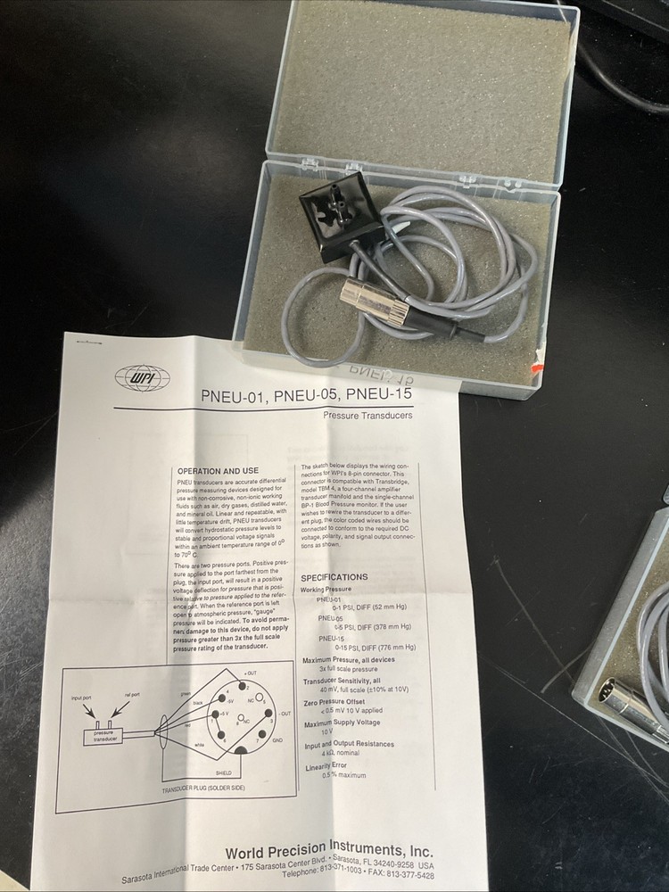 WPI PRESSURE TRANSDUCER