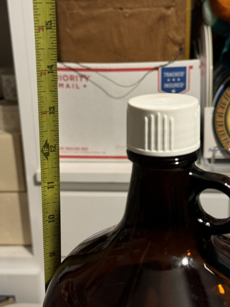 Amber Glass Jug Jar - Unknown Era
