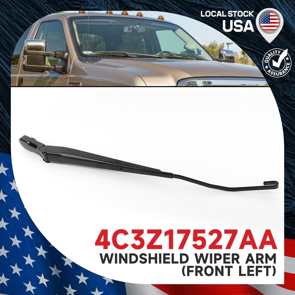 Front Windshield Wiper Arm Left For Ford 4C3Z17527-AA Driver Side Replacement