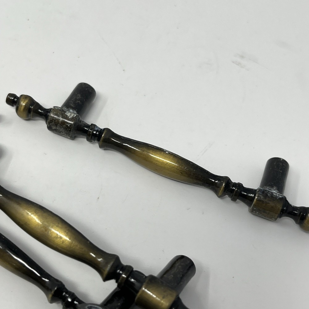 21 BRASS Colonial MCM Hardware Cabinet Drawer Pull 3"centers Amerock