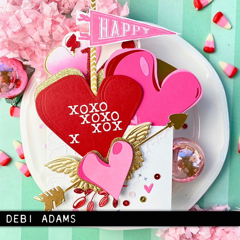 Sizzix Thinlits Lovestruck Colorize 16pc set #665852 Retail $34.99 Tim Holtz