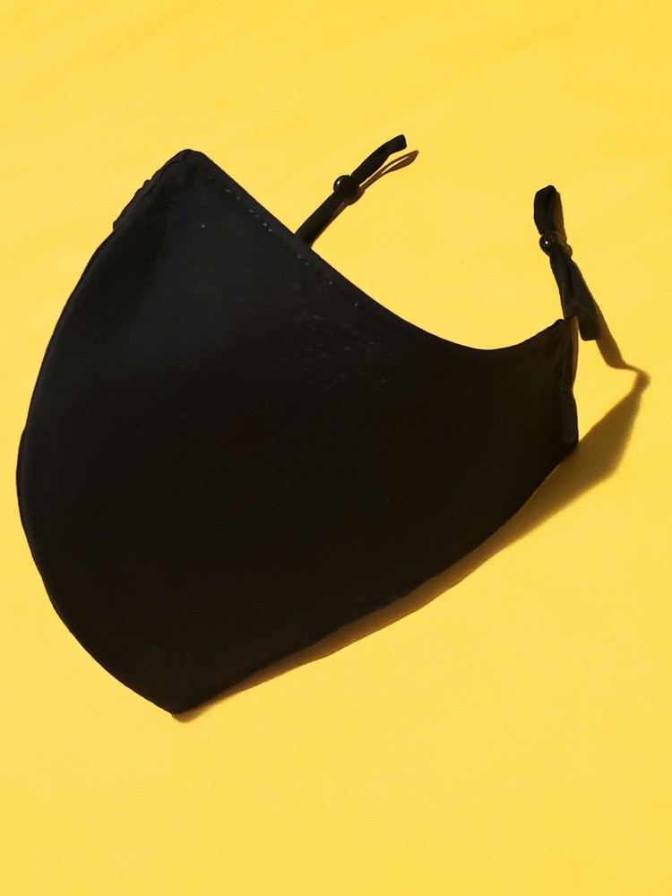 Handmade Black Adjustable Face Mask