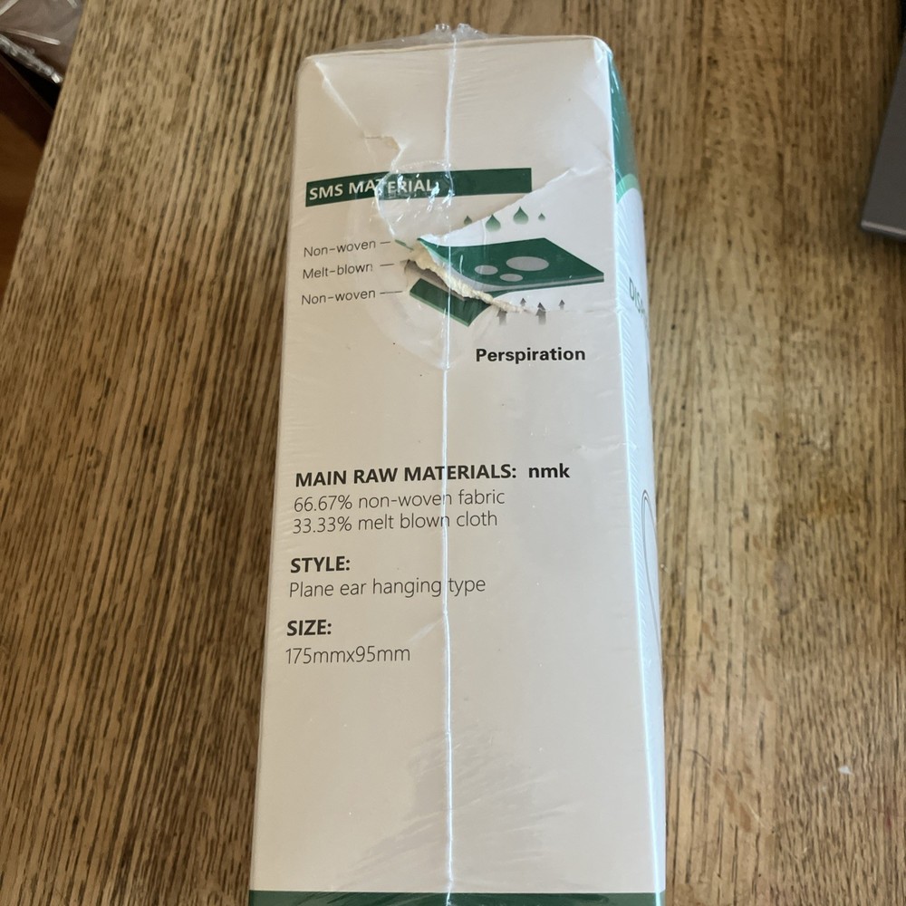 Disposable Black Protective Masks, 100 Pack