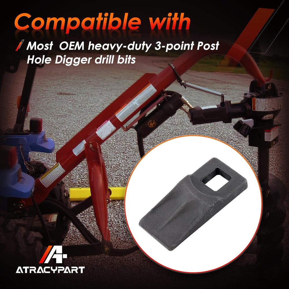 Auger Teeth Cutting Edge Replacement for 3 Point Post Hole Digger Drill Bits,Wit