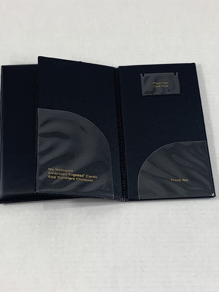 (LOT 2) New Double Panel American Express Restaurant Check Presenters Black