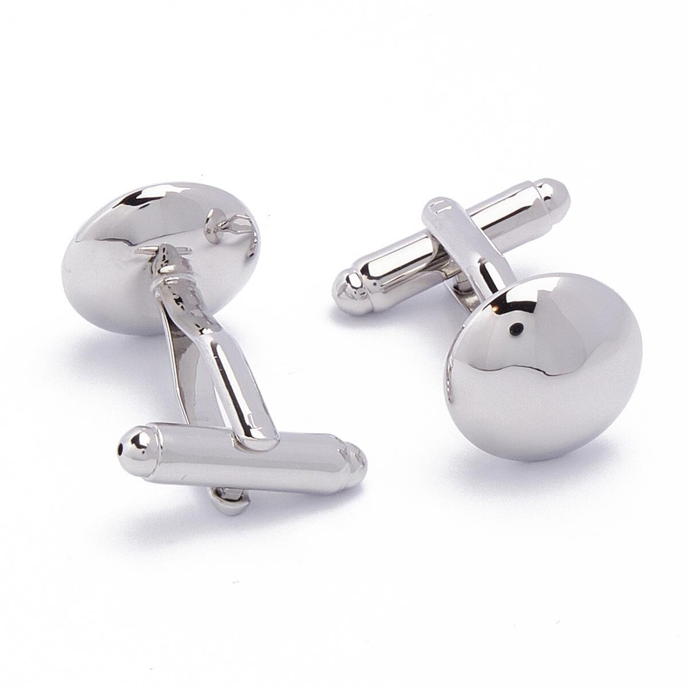 Cufflinks - Round Ball Silver