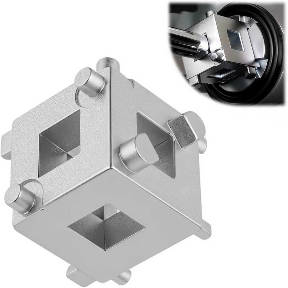 Cube Brake Caliper Compression Tool Driven by 3/8" Tool,6-face Car Rear Brake Ca