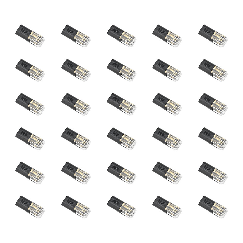 30PCS Double-Wire Plug-in Cable Snap Connector Terminal Block w/ Locking Buckle