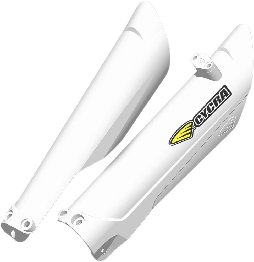 Cycra White Plastic Lower FrontFork Guards (1CYC-6908-42)