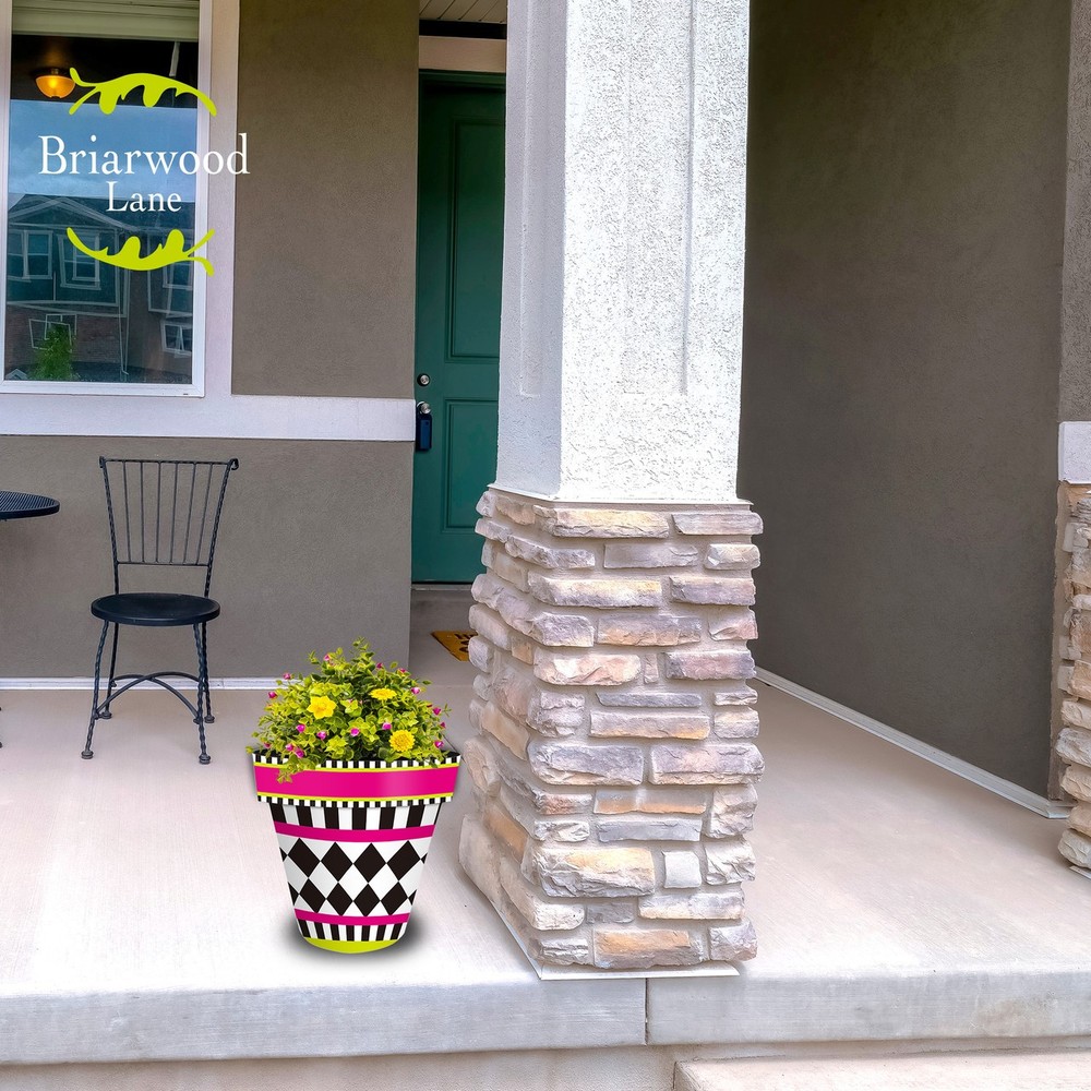 Briarwood Lane Neon Checkerboard Medium Planter