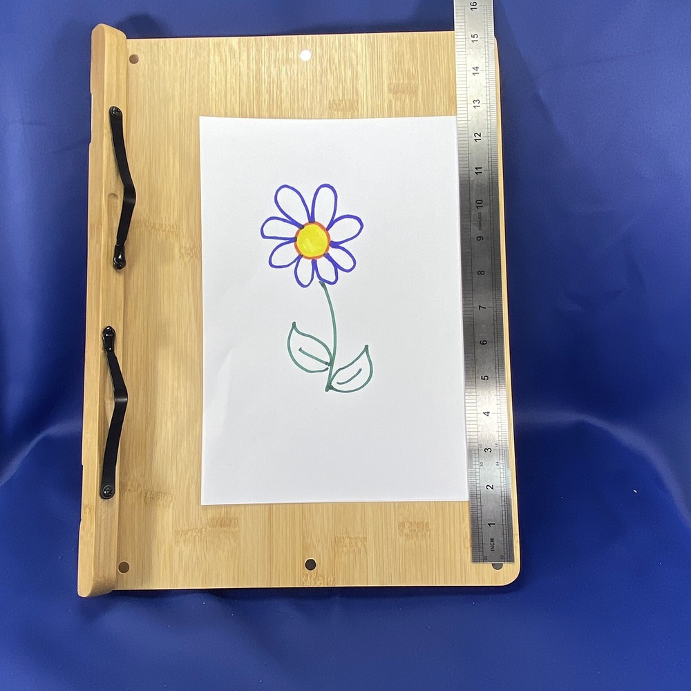 Bamboo Book Stand 6 Adjustable Angles Vertical & Horizontal w/ Magnets & Ruler
