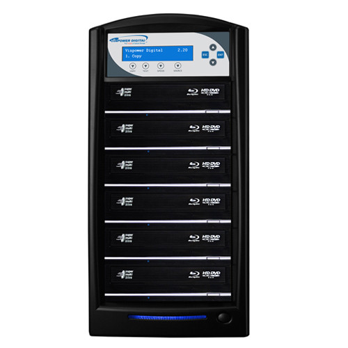 6 Target Network Blu-ray DVD CD Duplicator USB 3.0 + 500GB HDD SharkNet-6T-BD-BK