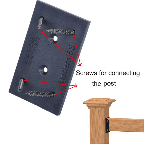 Deck Railing Connectors with Screws for 2x4 Wood Railing 2pc
