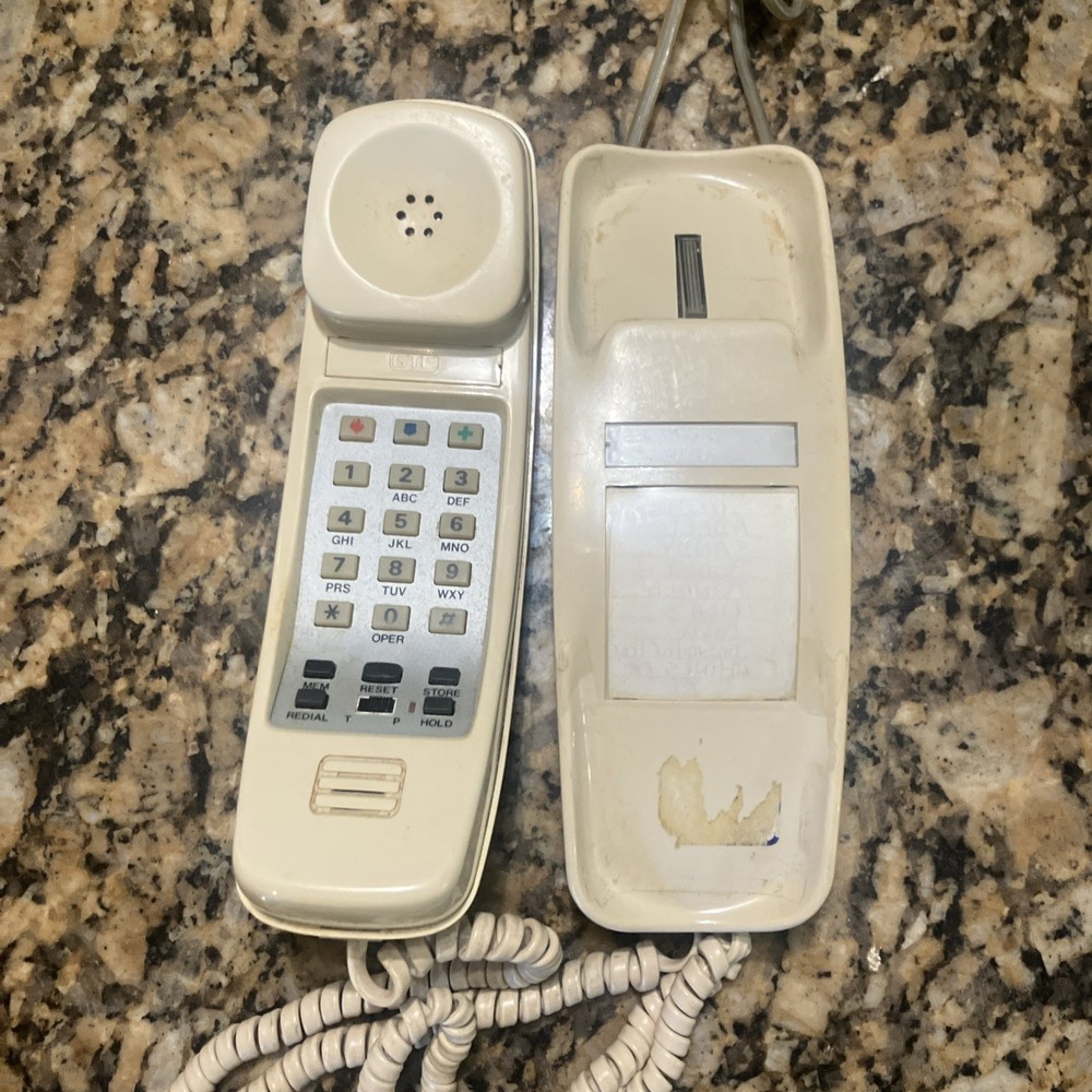 Vintage GTE Wall Phone With Push Buttons