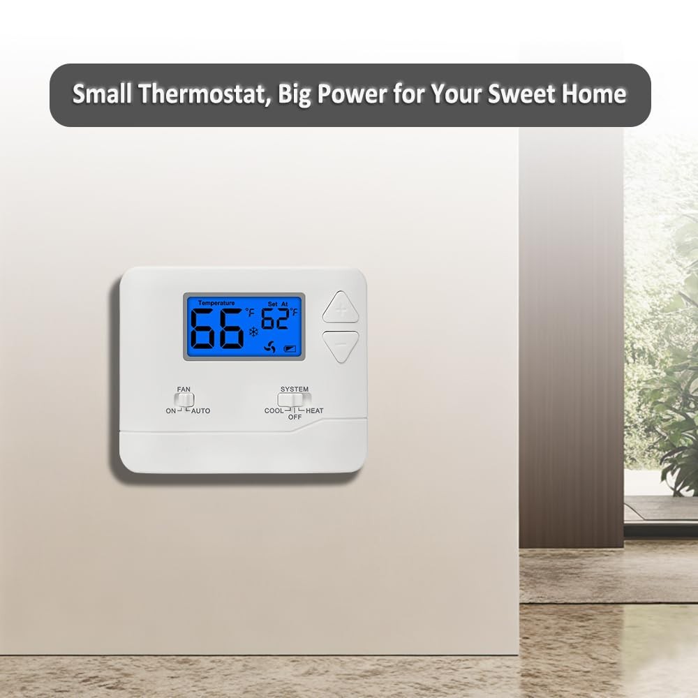 NonProgrammable Thermostat for Home, Digital Energy-Saving Thermostat,Single-...