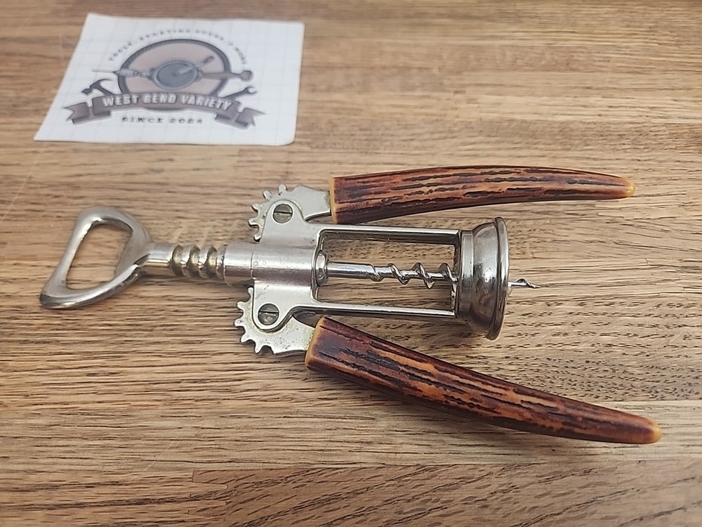Antler Handled Traditional Corkscrew Wine Bottle Opener