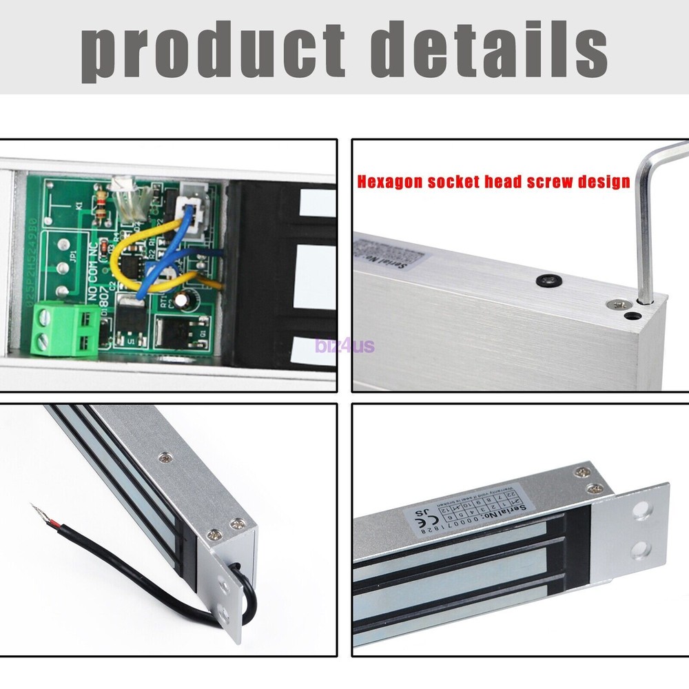 Electromagnetic Lock Flush Mount 350lbs 180kg Holding Force Embedded US SHIP