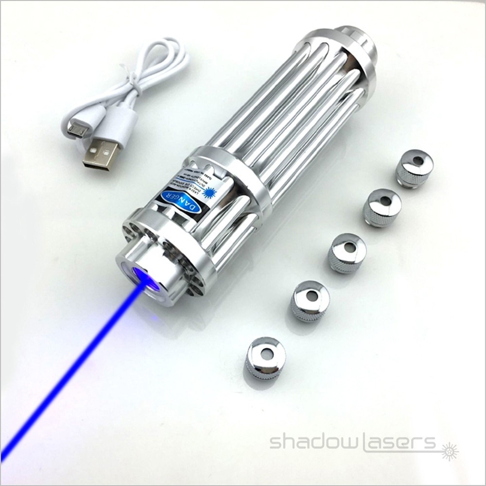 LMX3B  Blue Laser Pointer Pen 450nm Adjustable Focus Visible Beam Light USB