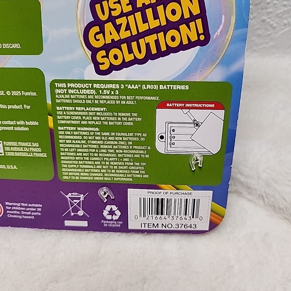 Vortech Wand Gazillion Bubbles Includes 4oz Bubble Solution NEW IN PACKAGE