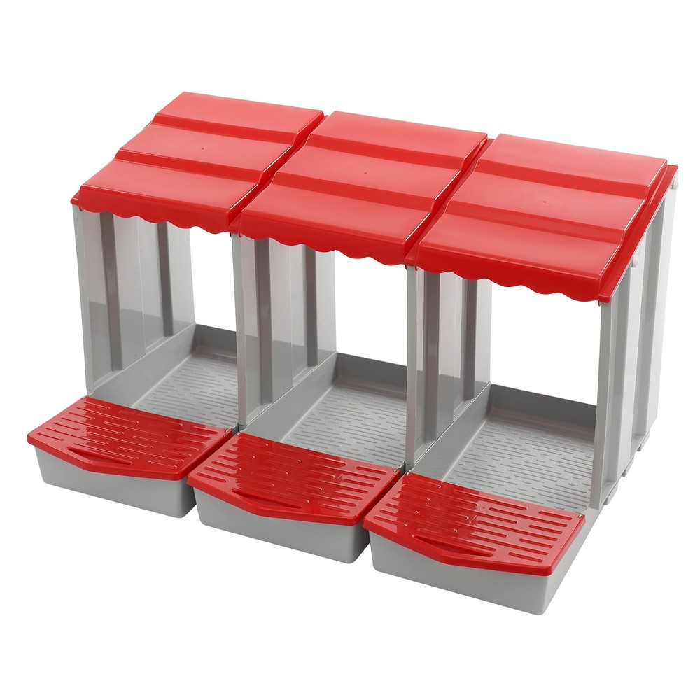 3-Compartment Chicken Nesting Box for Efficient Egg Laying and Easy Collection