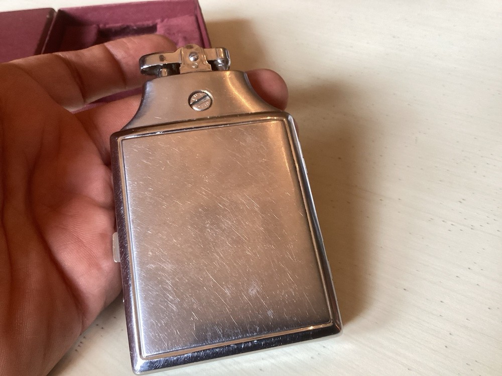 Vintage Ronson Cigarette Case & Lighter Original Old Box