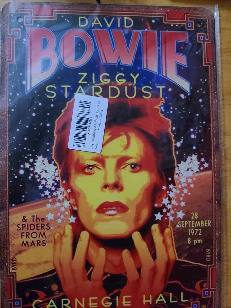 12x8 david bowie metal sign