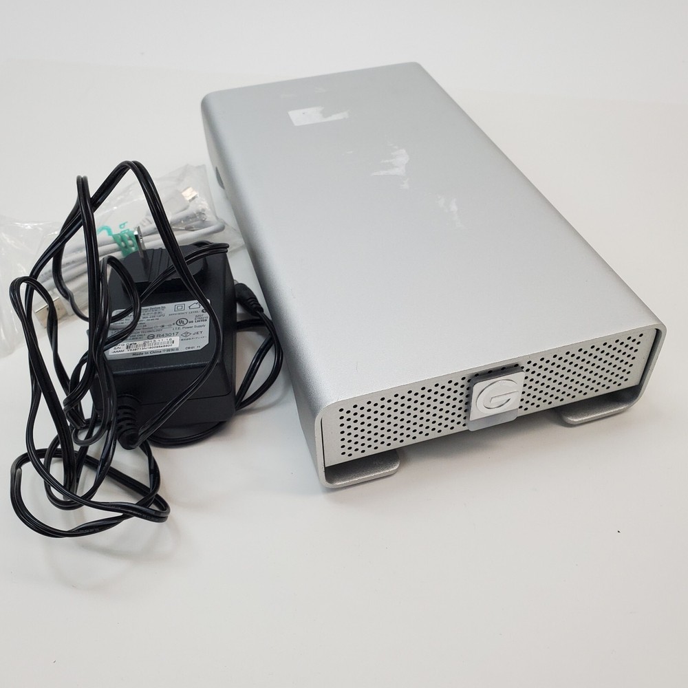 G-Technology G-Drive GD4 2000 2TB External Hard Drive USB Firewire w Power Adptr