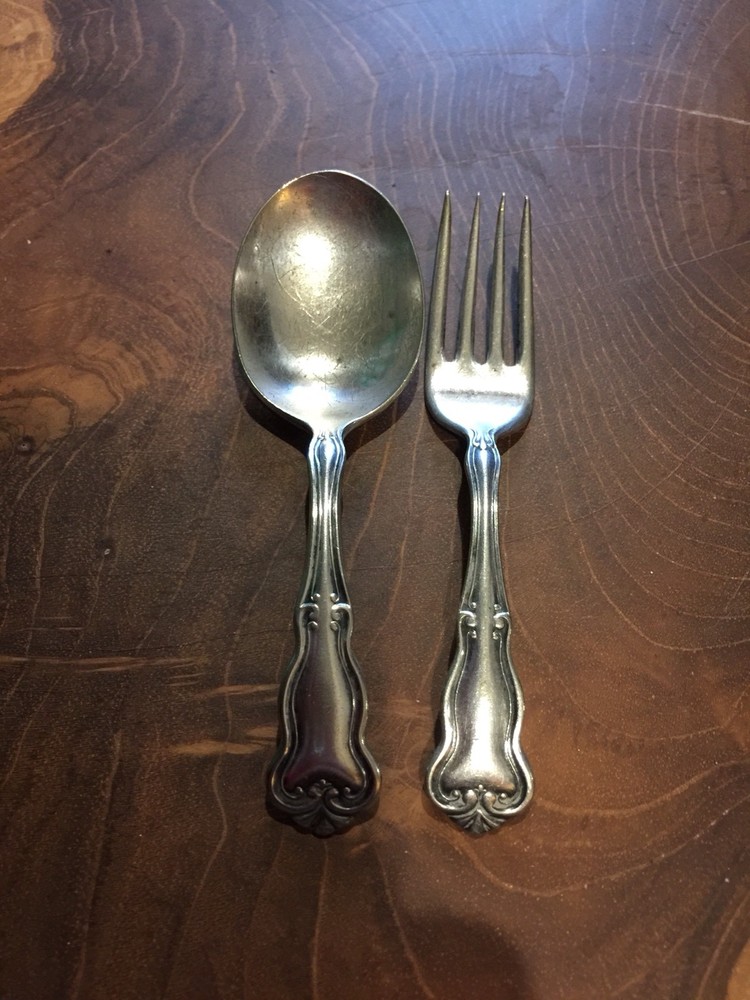 Conn. Silver Co. Toddler Fork And Spoon,silver plated