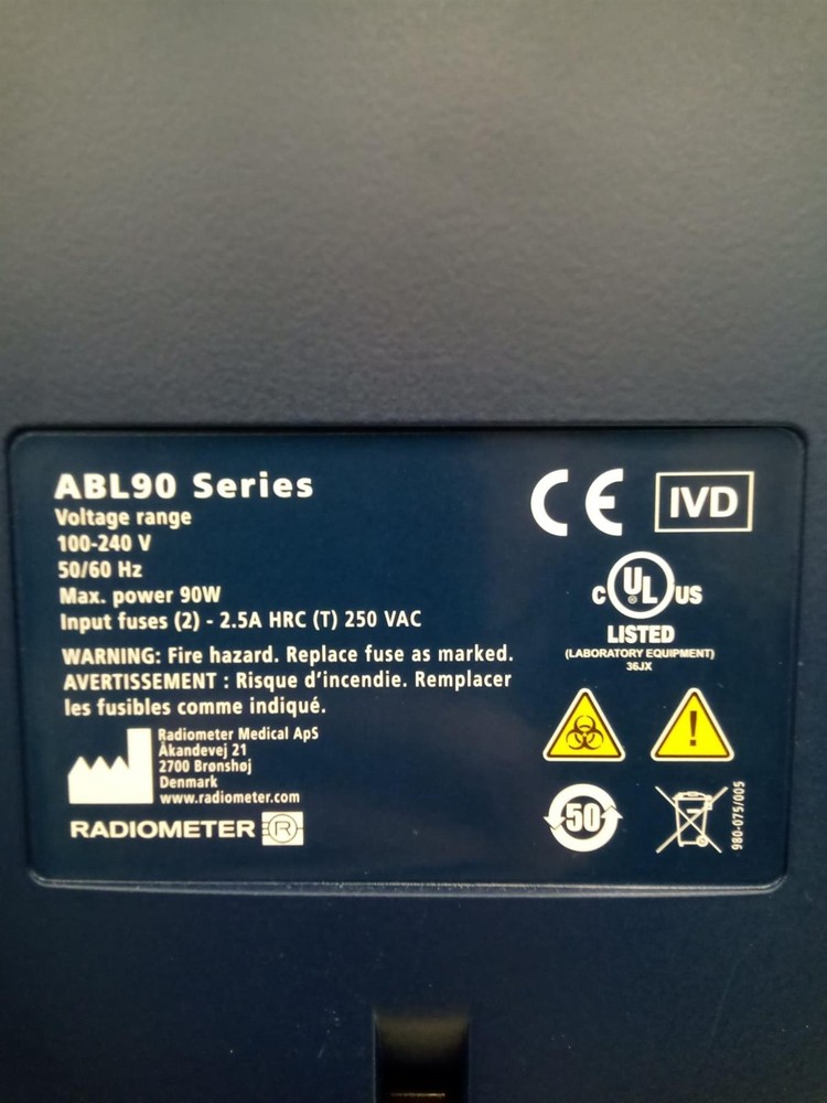 Radiometer ABL90 FLEX PLUS Blood Gas Analyzer