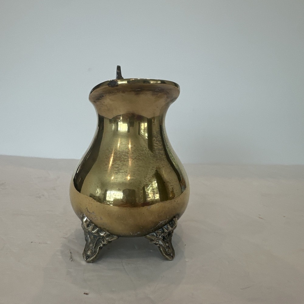 ETCHED BRASS TEA/COFFEE SET WITH TRAY. Good Condition