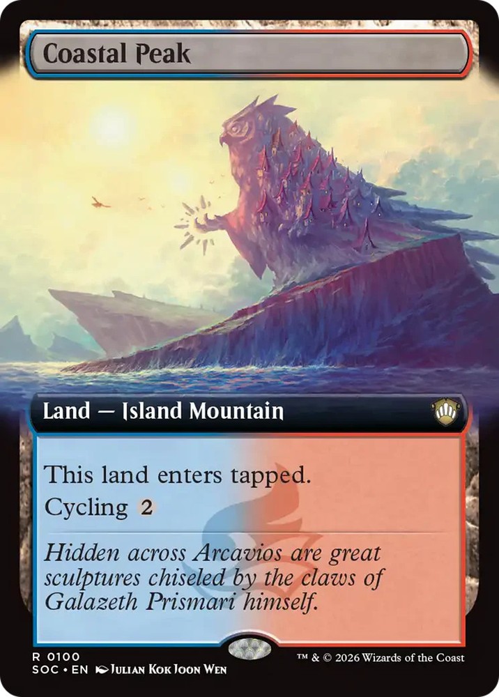 Coastal Peak (Extended Art) [Secrets of Strixhaven Commander]