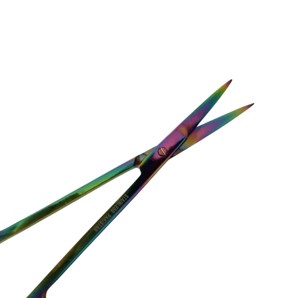 Multi-Purpose Small Scissors 4.5" Unisex, Nails Hair Beard Cuticles, Multi-Color