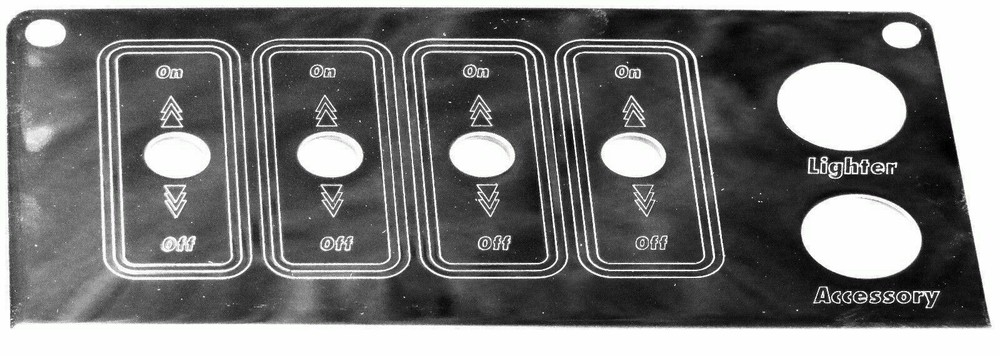 Control Panel for Peterbilt Lighter Tractor/Trailer 4 Switch Stainless GG#68331