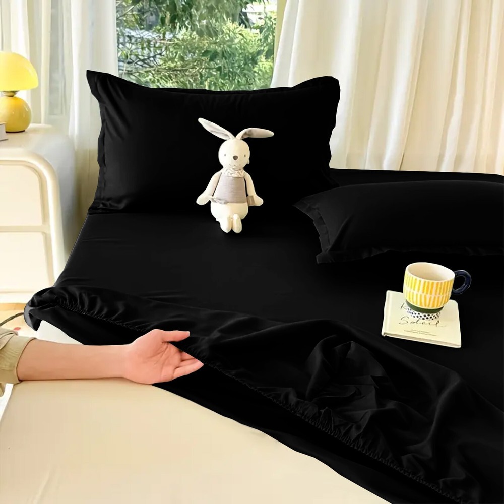 King Size Fitted Sheet 16" Extra Deep Mattress Cover Bed Sheets with Elastic