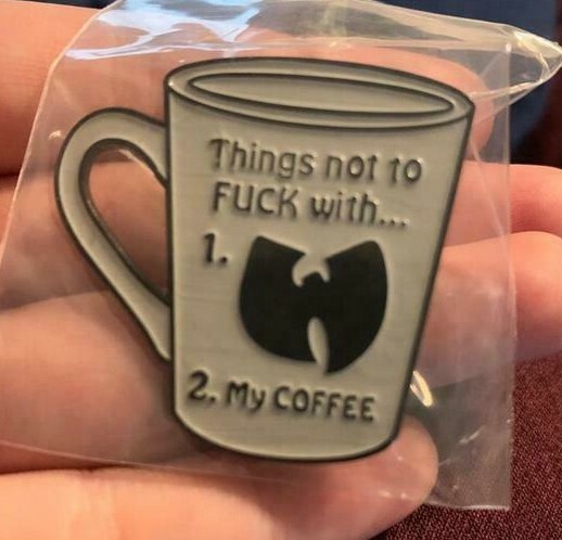 WUTANG COFFEE 1.5" Tall Metal Enamel Pin