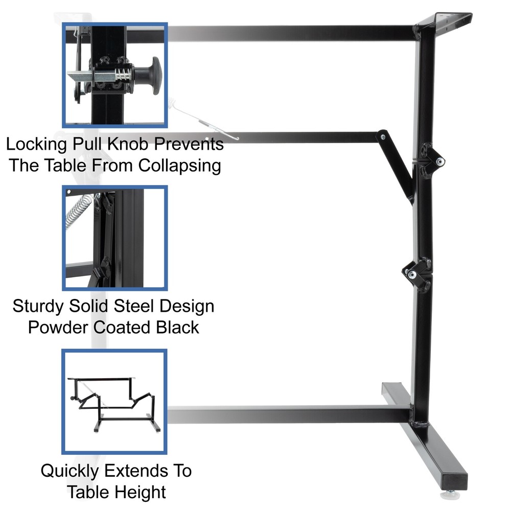 RecPro RV Marine Folding Leg Table | Portable & Versatile | Solid Steel Design
