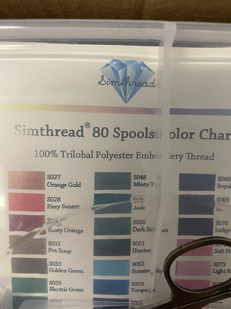 Simthread 80 Madeira Colors 500m Each Spool Polyester Embroidery Machine Thread