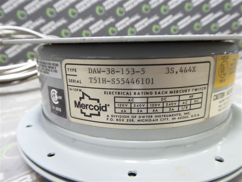SURPLUS Mercoid Control DAW-38-153-5 Temperature Switch