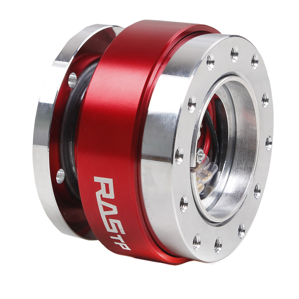 Red Quick Release Hub Adapter Snap Off Boss Kit For Car 6 Hole Steering Wheel