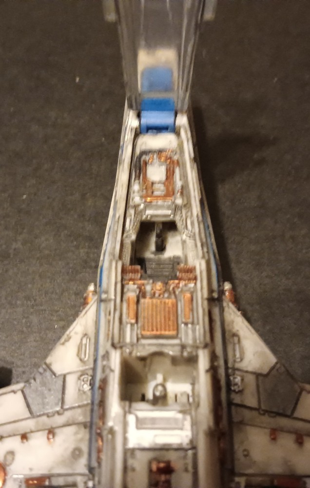 Custom Painted Star Wars Micro Galaxy Squadron Lt. Callahan’s E-wing, #0121