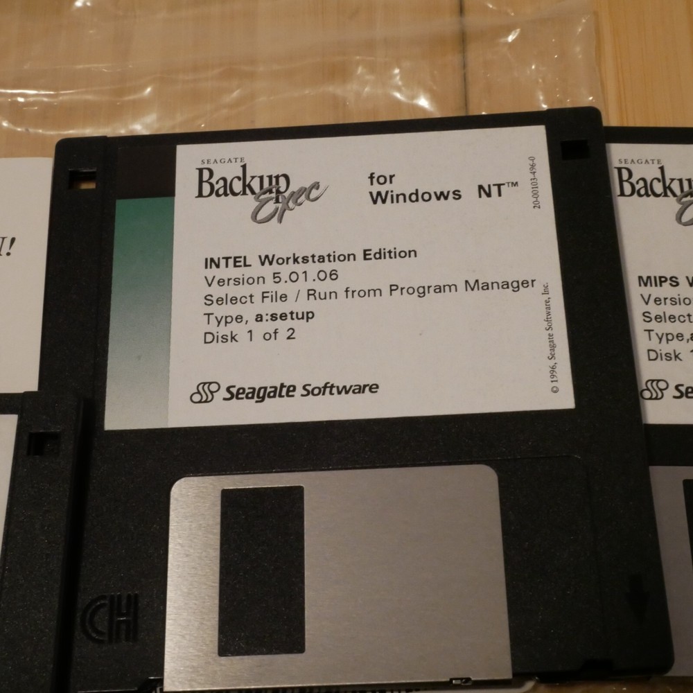NOS Sealed Backup Exec Windows NT Workstation Edition Seagate Arcadia Software