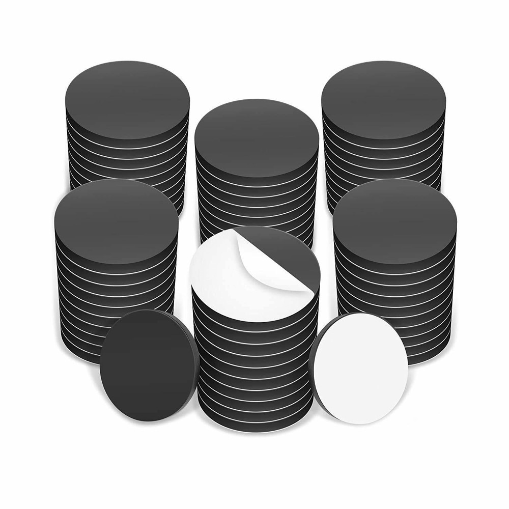Round Magnet Discs With Adhesive Backing. Many sizes & pack quantities.