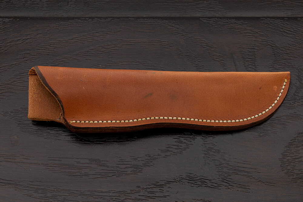 Ron Gaston Custom Fixed Blade Knife Sheep Horn, w/Sheath