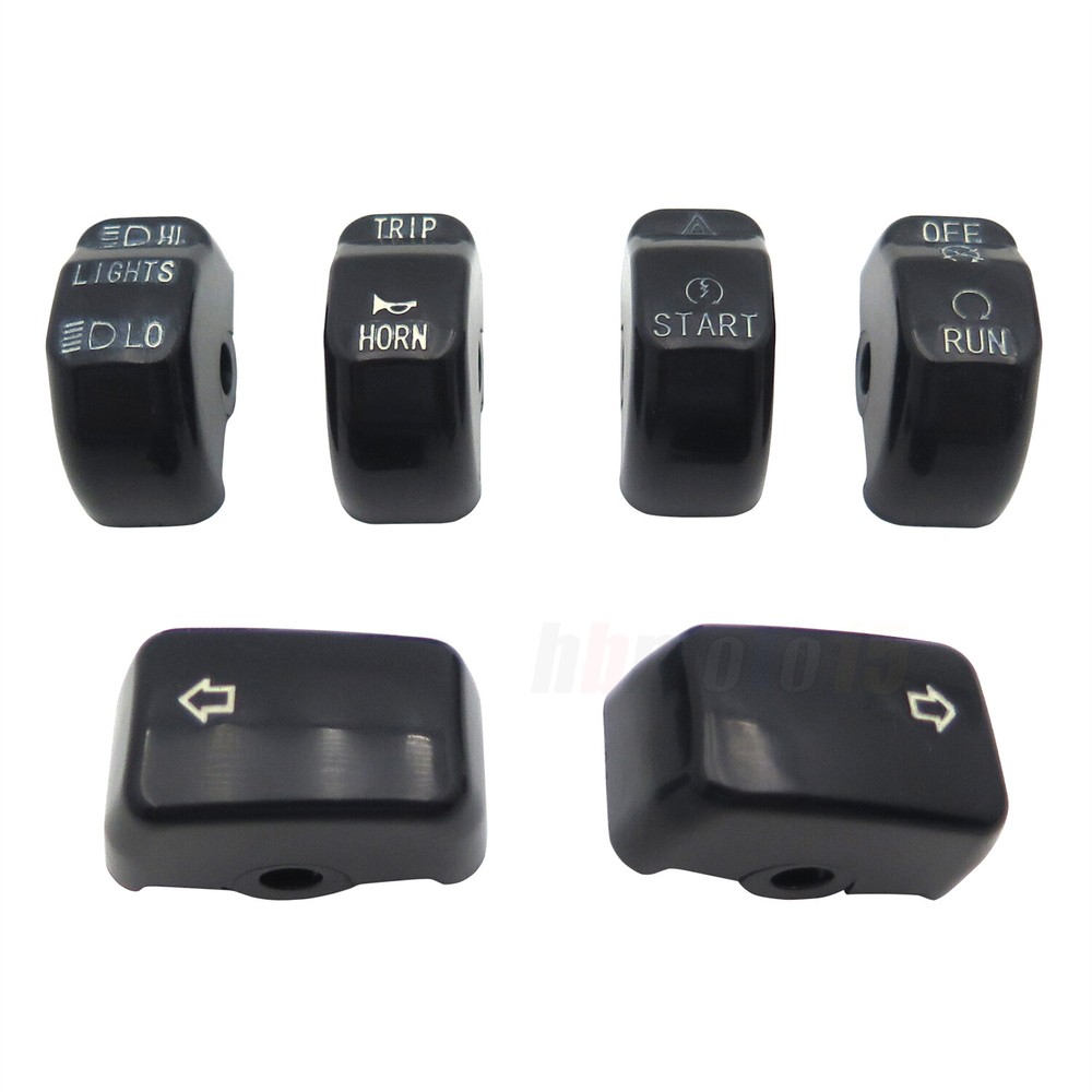 Switch Housing Buttons Caps Black For Harley 2011 Softail models (EXC FLSTSE)