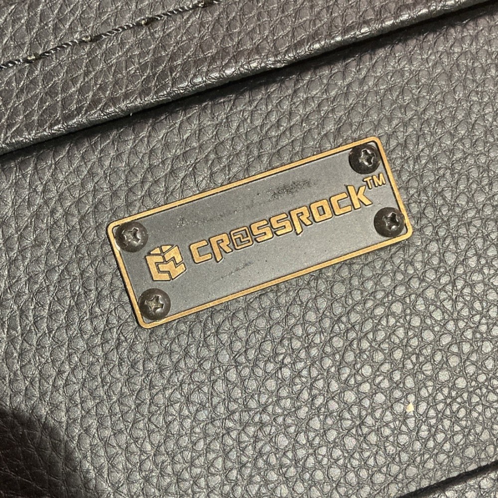 Crossrock Leather Black Lockable Banjo Case with Carry Handle