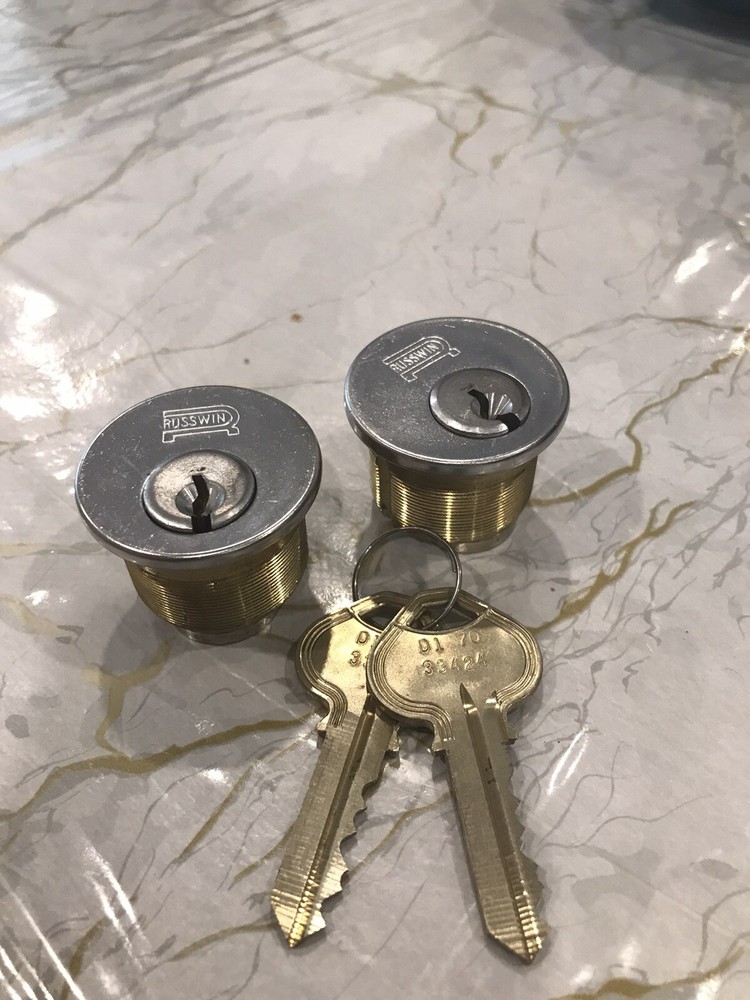 High Security Two Russwin/Corbin Cylinders. Great Quality.