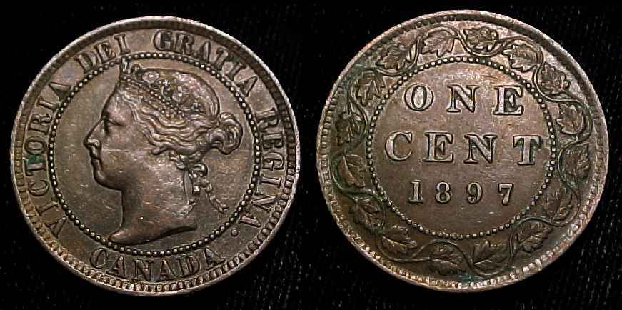 CANADA 1897 Large Cent XF+