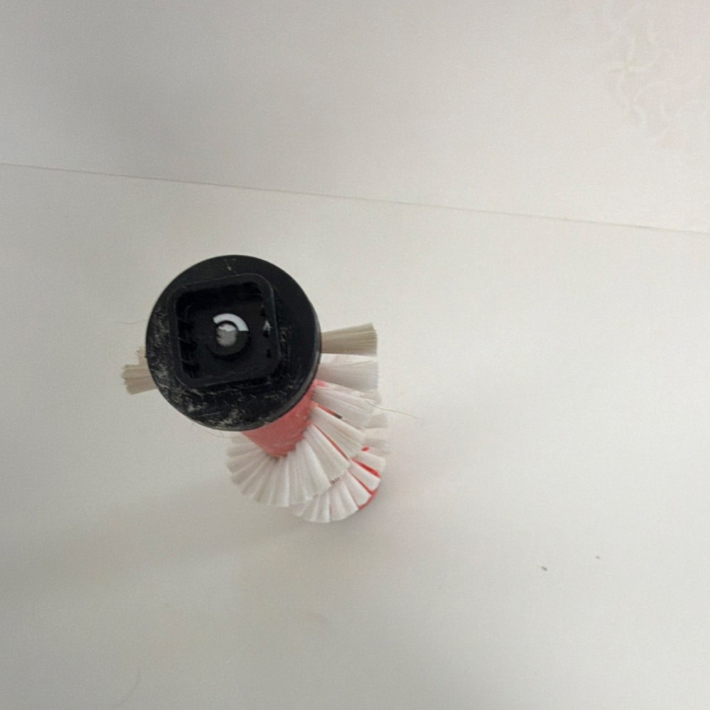 Red Cylindrical Scrubbing Brush Roller with White Bristles Multi-Purpose OW044