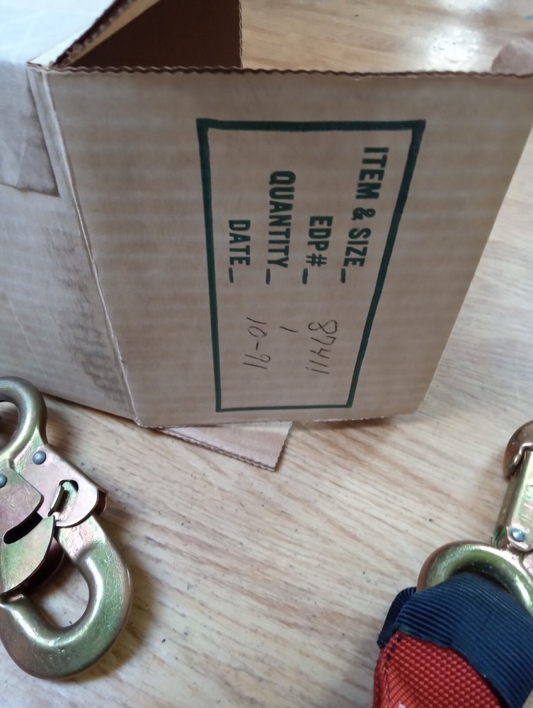 NOS KLEIN TOOLS / BUHRKE 5 FT LINEMAN'S CABLE # 87411 FALL ARREST CABLE 1991